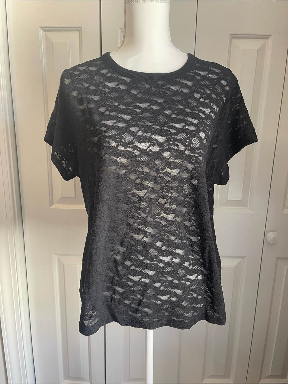Aerie Black Lace Top